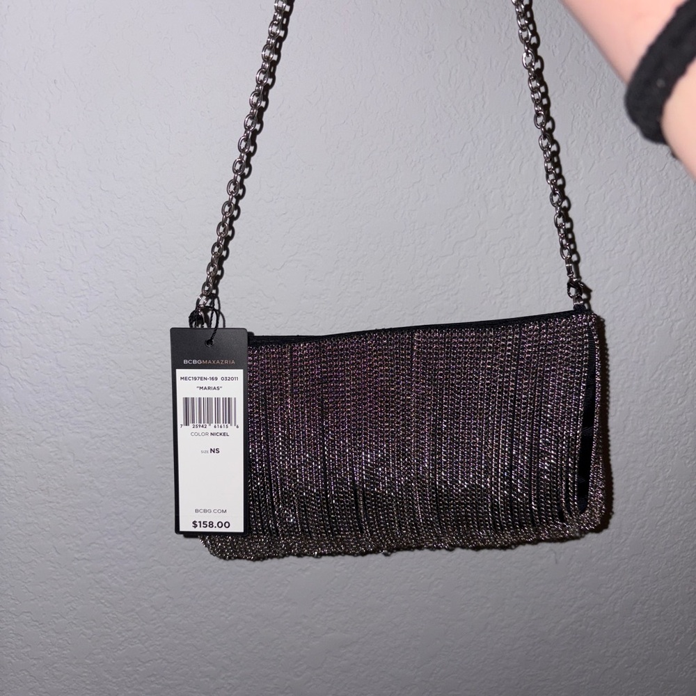 NWT BCBGMAXAZRIA Elegant Black Chain Bag